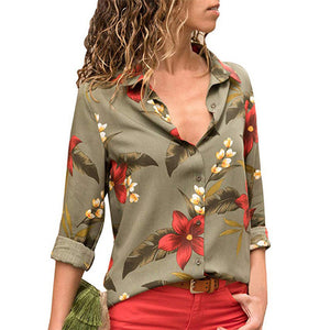 Women Blouses 2019 Fashion Long Sleeve Turn Down Collar Office Shirt Chiffon Blouse Shirt Casual Tops Plus Size Blusas Femininas